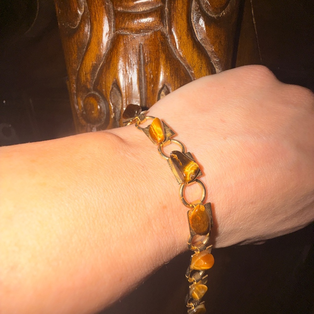 Vintage Tiger Eye Bracelet sz 7 inch